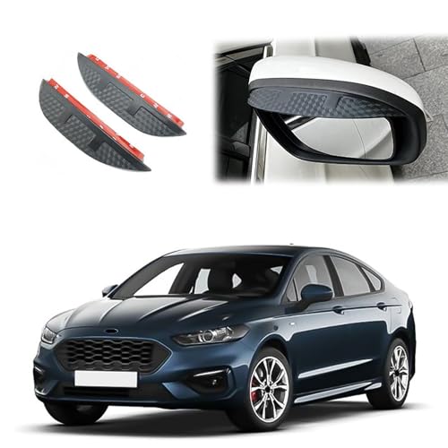WHLXQ Kompatibel mit Ford Mondeo 2001-2022, 2 STÜCKE Auto Seitenrückspiegel Regenschutz Braue Carbonfaser-Optik,2013-2021 von WHLXQ