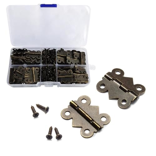 Scharniere 100 Stück Mini In Antik-Bronze Mit 400 Hydraulische Scharniere für Schranktüren von WHMWT