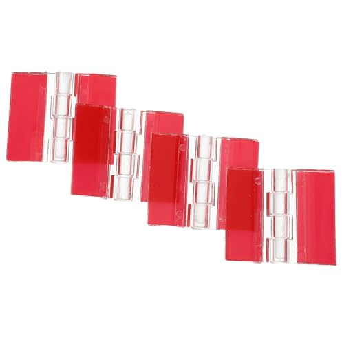 Scharniere 4 selbstklebende transparente Acrylscharniere for Möbel, Schränke, Schubladen und Aquarien Hydraulische Scharniere für Schranktüren(3.50X3.00X0.50CM) von WHMWT
