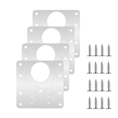 Scharniere Küchenschranktür-Montageplatten mit Löchern, flache Befestigungsklammern for Haushaltsreparaturen Hydraulische Scharniere für Schranktüren von WHMWT