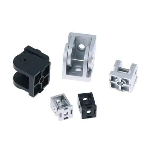 Scharniere Scharnierverbinder aus Zinklegierung for Aluminiumprofile der Serien 20/30/40 – einstellbarer Winkel Hydraulische Scharniere für Schranktüren(40 black) von WHMWT