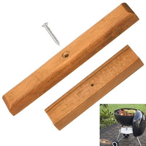 Custom Holz Ersatzgriff für Weber Holzkohlegrill - mit Befestigungsschrauben, passt auf jeden Weber Wasserkocher oder WSM Hergestellt nach 1979 von WHMYZHL