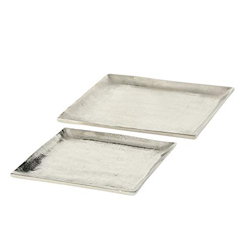 Boltze Dekoteller Teller Schale Tablett Aluminium 2er-Set von WHOLE HOUSE WORLDS