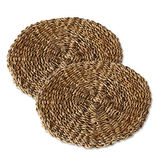 Boltze Tischset Sophy (Tischläufer in Braun, Matt, aus Seegras, 40 x 40 x 1 cm Tischdeckchen) 3266900 von WHOLE HOUSE WORLDS