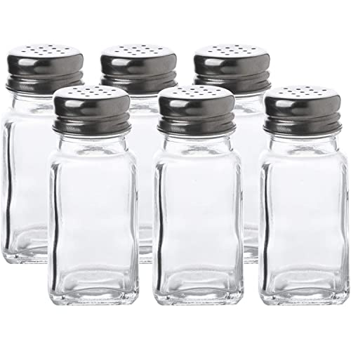Whole Housewares Langlebige Premium Salz- und Pfefferstreuer-Set - Glaskonstruktion - Platzsparende 4 x 9,3 cm - Einfaches Nachfülldesign - Perfekt für Küche oder Esstisch von WHOLE HOUSEWARES