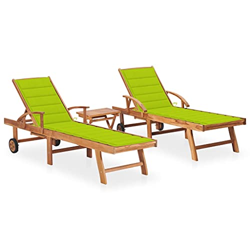 2-Piece Teak Wood Sun Lounger Set with Side Table & Cushions, Adjustable Reclining Garden Lounge Chairs for Patio, Poolside, Outdoor Relaxation, Weather-Resistant Solid Teak Hardwood Furniture 2-Piece Teak Wood Sun Lounger Set with Side Table & Cushions, Adjustable Reclining Garden Lounge Chairs for Patio, Poolside, Outdoor Relaxation, Weather-Resistant Solid Teak Hardwood Furniture von WHOPBXGAD