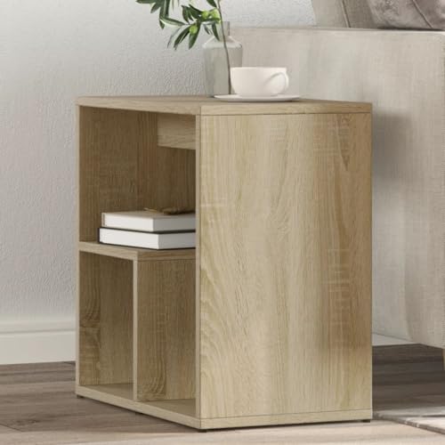 Beistelltisch Side Table 50x30x50 cm Sonoma Oak Holzwerkstoff - Modern End Table with Storage Shelf, Sturdy Moisture-Resistant for Living Room, Bedroom - Easy Assembly, Wall Mountable for Safety Beistelltisch Side Table 50x30x50 cm Sonoma Oak Holzwerkstoff - Modern End Table with Storage Shelf, Sturdy Moisture-Resistant for Living Room, Bedroom - Easy Assembly, Wall Mountable for Safety von WHOPBXGAD