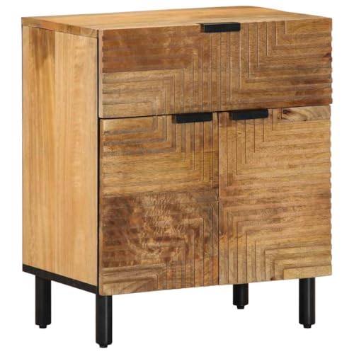 Nachttisch Braun 50x33x60 cm Massivholz Mango Nightstand with Storage, Bedside Table for Bedroom, Solid Wood End Table with Elegant Design and Spacious Shelf Nachttisch Braun 50x33x60 cm Massivholz Mango Nightstand with Storage, Bedside Table for Bedroom, Solid Wood End Table with Elegant Design and Spacious Shelf von WHOPBXGAD