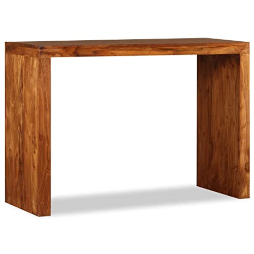 Solid Wood Console Table Honey Brown Finish 110x40x76 cm, Handmade Acacia Hallway Table, Sturdy Sideboard for Living Room Entryway, Unique Wood Grain Design, Easy Assembly von WHOPBXGAD