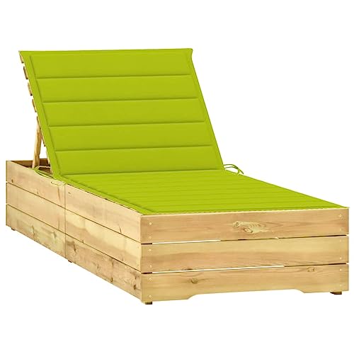 Sun Lounger with Light Green Cushion - Adjustable Pine Wood Outdoor Lounge Chair for Garden, Poolside Patio Weatherproof & Durable 2-Person Relaxation Furniture Sun Lounger with Light Green Cushion - Adjustable Pine Wood Outdoor Lounge Chair for Garden, Poolside Patio Weatherproof & Durable 2-Person Relaxation Furniture von WHOPBXGAD