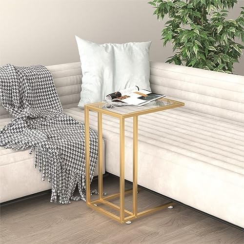 Transparent Glass Computer Side Table 50x35x65 cm with Golden Frame - Sturdy Hardened Glass Top Metal Base Modern Living Room Office Desk for Drinks, Snacks, Laptops Easy to Clean & Assemble Transparent Glass Computer Side Table 50x35x65 cm with Golden Frame - Sturdy Hardened Glass Top Metal Base Modern Living Room Office Desk for Drinks, Snacks, Laptops Easy to Clean & Assemble von WHOPBXGAD