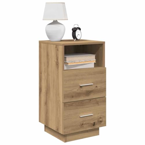 WHOPBXGAD 2 Pcs Night Stand with 2 Drawers Artisan Oak Bedside Table 36x36x68 cm Storage Cabinet for Bedroom Modern Furniture with Wall Mount WHOPBXGAD 2 Pcs Night Stand with 2 Drawers Artisan Oak Bedside Table 36x36x68 cm Storage Cabinet for Bedroom Modern Furniture with Wall Mount von WHOPBXGAD