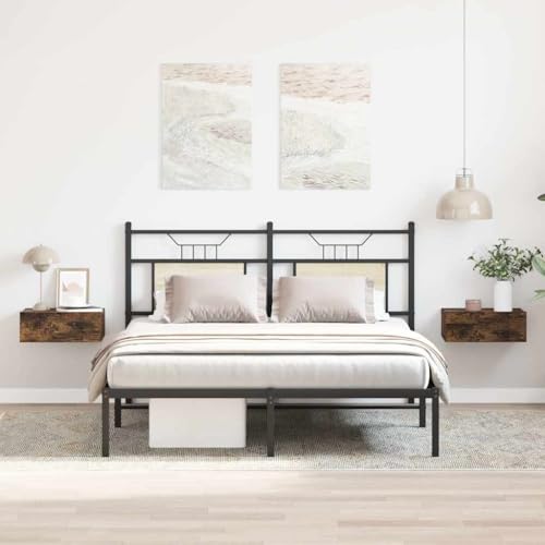 WHOPBXGAD Hängender Nachttisch 2Stk Räuchereiche Wandmontiert 40x30x15cm Holzwerkstoff Schlafzimmer Badezimmer Platzsparend Stauraum Aufbewahrung Kompakt WHOPBXGAD Hängender Nachttisch 2Stk Räuchereiche Wandmontiert 40x30x15cm Holzwerkstoff Schlafzimmer Badezimmer Platzsparend Stauraum Aufbewahrung Kompakt von WHOPBXGAD