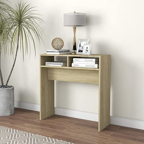 WHOPBXGAD Konsolentisch Sonoma-Eiche 78x30x80 cm Holzwerkstoff, Hallway Table with Storage, Modern Side Table for Living Room & Entryway, Sturdy & Easy to Clean, Wall Mountable for Safety WHOPBXGAD Konsolentisch Sonoma-Eiche 78x30x80 cm Holzwerkstoff, Hallway Table with Storage, Modern Side Table for Living Room & Entryway, Sturdy & Easy to Clean, Wall Mountable for Safety von WHOPBXGAD