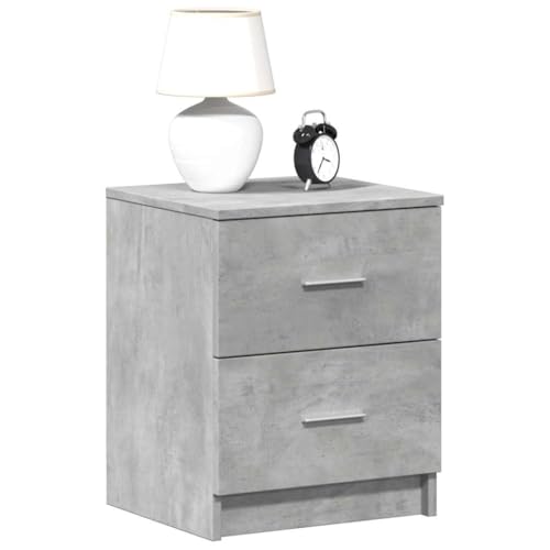 WHOPBXGAD Modern Nightstand with 2 Drawers Concrete Gray 40x36x50 cm Bedside Table Storage Cabinet for Bedroom Sturdy Wood Material Functional Design WHOPBXGAD Modern Nightstand with 2 Drawers Concrete Gray 40x36x50 cm Bedside Table Storage Cabinet for Bedroom Sturdy Wood Material Functional Design von WHOPBXGAD