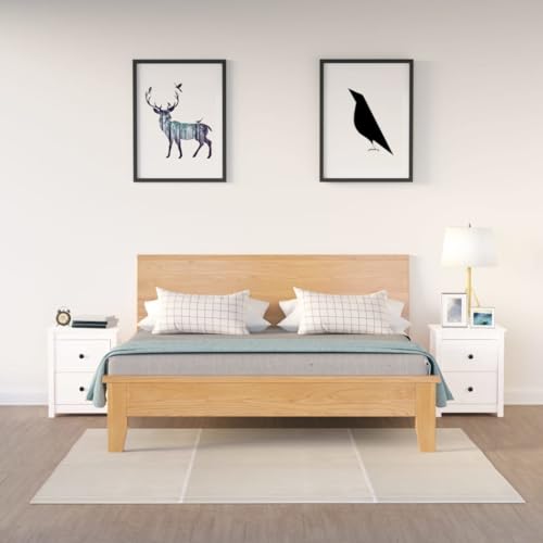 WHOPBXGAD Nachttische 2 STK. Weiß Massivholz Kiefer Nachttisch mit Schubladen 50x35x61.5 cm Schlafzimmer Kommode Beistelltisch Wohnzimmer Möbel WHOPBXGAD Nachttische 2 STK. Weiß Massivholz Kiefer Nachttisch mit Schubladen 50x35x61.5 cm Schlafzimmer Kommode Beistelltisch Wohnzimmer Möbel von WHOPBXGAD