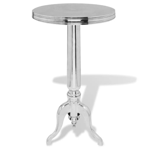 WHOPBXGAD Round Side Table Aluminum Silver - Modern End for Living Room, Bedroom, Hallway Sturdy Lightweight Coffee Table with 39 inch Diameter for Decor, Plants, Books Easy to Clean & Durable WHOPBXGAD Round Side Table Aluminum Silver - Modern End for Living Room, Bedroom, Hallway Sturdy Lightweight Coffee Table with 39 inch Diameter for Decor, Plants, Books Easy to Clean & Durable von WHOPBXGAD
