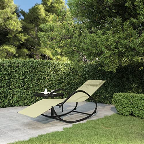 WHOPBXGAD Schaukelliege Creme Outdoor Relaxation Swing Chair with Ergonomic Design, Powder-Coated Steel Frame & Breathable Textilene Fabric for Garden, Patio, Balcony - Includes Removable Headrest WHOPBXGAD Schaukelliege Creme Outdoor Relaxation Swing Chair with Ergonomic Design, Powder-Coated Steel Frame & Breathable Textilene Fabric for Garden, Patio, Balcony - Includes Removable Headrest von WHOPBXGAD