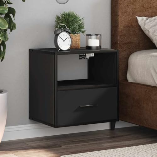 WHOPBXGAD Wand-Nachttisch Schwarz 40x31x39.5 cm Wall Mounted Nightstand with Drawer Floating Bedside Table Storage Shelf Modern Bedroom Furniture Space Saving WHOPBXGAD Wand-Nachttisch Schwarz 40x31x39.5 cm Wall Mounted Nightstand with Drawer Floating Bedside Table Storage Shelf Modern Bedroom Furniture Space Saving von WHOPBXGAD