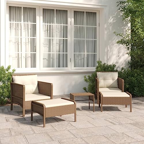 WHOPBXGAD campingstuhl relaxsessel mit liegefunktionGartenstühle 2 STK. mit Auflagen Poly Rattan GrauKonzipiert für den Garten, die Terrasse und die Verwendung im Freien. von WHOPBXGAD