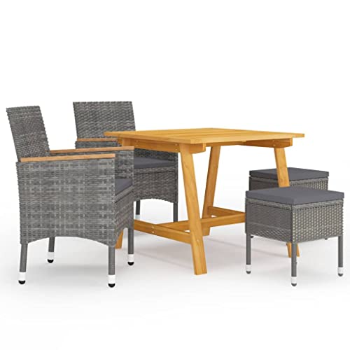 WHOPBXGAD gartenstühle Camping Stuhl campingstuhlGartenstühle mit Weinroten Kissen 2 STK. Massivholz TeakKonzipiert für den Garten, die Terrasse und die Verwendung im Freien. von WHOPBXGAD