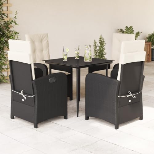 WHOPBXGAD gartenstuhl balkonstuhl Strandstuhl Gartensessel mit Fußteil 2 STK. Verstellbar Braun Poly RattanKonzipiert für den Garten, die Terrasse und die Verwendung im Freien. von WHOPBXGAD