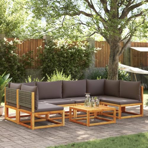 WHOPBXGAD terrassenstühle Balkon stühle Balkon stuhlGarten-Schaukelstuhl mit Kissen Grau Poly RattanKonzipiert für den Garten, die Terrasse und die Verwendung im Freien. von WHOPBXGAD