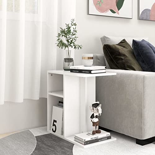 White Side Table 50x30x50 cm Modern End with Storage, Space-Saving Narrow Sofa Table for Living Room Bedroom, Sturdy Wood Particle Board, Easy to Clean, Horizontal or Vertical Placement White Side Table 50x30x50 cm Modern End with Storage, Space-Saving Narrow Sofa Table for Living Room Bedroom, Sturdy Wood Particle Board, Easy to Clean, Horizontal or Vertical Placement von WHOPBXGAD