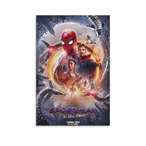 Leinwandbild Spiderman No Way Home Cool Ball Game Star Poster Leinwand Wall Art Room Pictures for Schlafzimmer Gifts Decor ohne Rahmen (60 x 90 cm, ohne Rahmen) von WHOPD