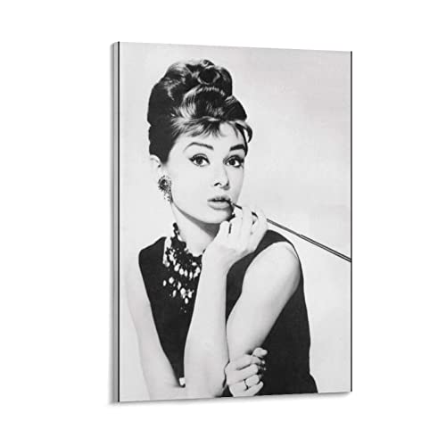 WHOPD Leinwand Bild Audrey Hepburn Poster Room Decor for Teens Girls Wall Art Home Decor Kitchen Decor ohne Rahmen (30 x 50 cm, ohne Rahmen) von WHOPD