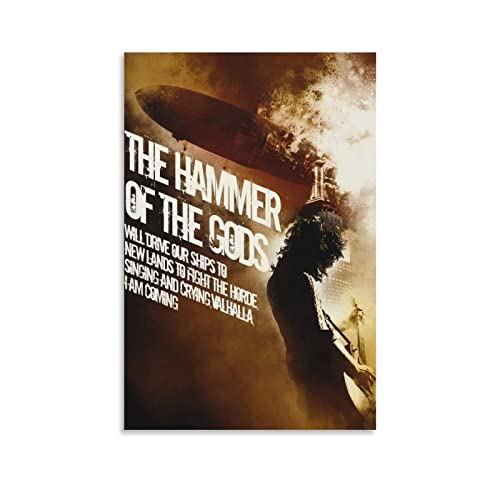 WHOPD Leinwand Bild Hammer der Götter Legende der Felskunst Vintage Poster Haus Schlafzimmer Dekoration Wohnzimmer ohne Rahmen (50 x 70 cm, ungerahmt) von WHOPD