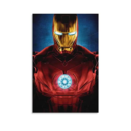 WHOPD Leinwand Bild Iron Man Classic Movie Art Print Vintage Retro Style Home Bedroom Living Room Decoration ohne Rahmen (50 x 70 cm, ohne Rahmen) von WHOPD