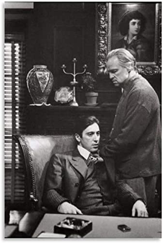 WHOPD Leinwand Bild Marlon Brando und Al Pacinos Poster Wohnzimmer Schlafzimmer Malerei Kunstwerk ohne Rahmen (30 x 50 cm, nicht gerahmt) von WHOPD