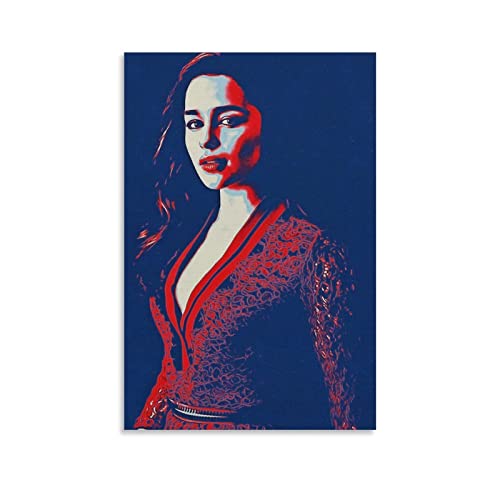 WHOPD Leinwand Classic Singer Poster Emilia Clarke 1 Schlafzimmer Familie Studio Schlafzimmer Dekor Poster ohne Rahmen (30 x 50 cm, nicht gerahmt) von WHOPD