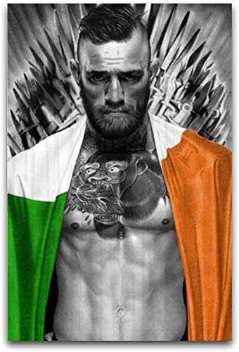 WHOPD Leinwandbild Conor McGregor Zitat Boxing Star Wandkunst Drucke Moderne Einrichtung für Zuhause mit Familie ohne Rahmen (30 x 50 cm, ohne Rahmen) von WHOPD