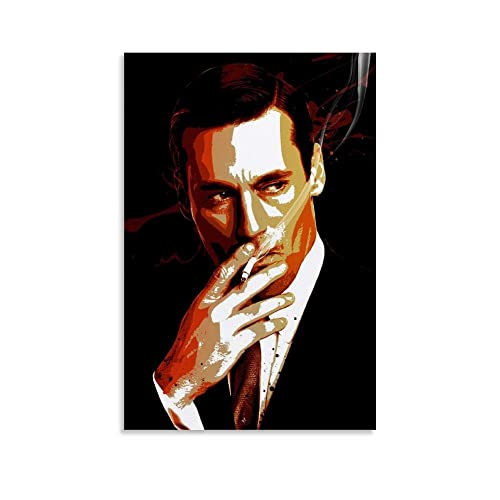 WHOPD Leinwandbild Don Draper Mad Men Druck Gemälde für Wohnzimmer Schlafzimmer Dekoration ohne Rahmen (60 x 90 cm, nicht gerahmt) von WHOPD