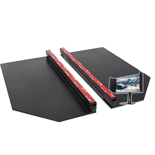 Monitor-Sonnenschutz (faltbar/24-27 Zoll), Beschattung Für Computerbildschirme, Verstellbar + Blendfrei, 180°-Einstellwinkel, Für Wohnzimmer, Schlafzimmer ,1set von WHRAOY
