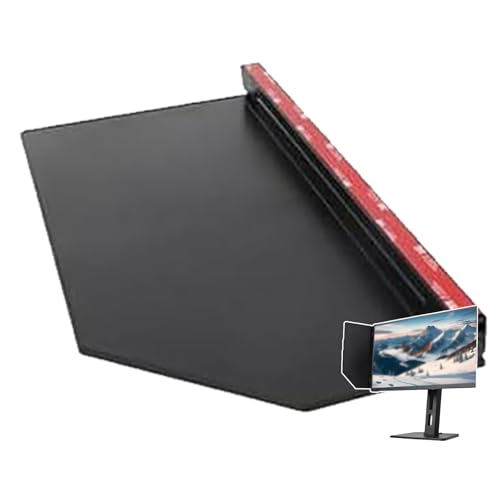 Monitor-Sonnenschutz (faltbar/24-27 Zoll), Beschattung Für Computerbildschirme, Verstellbar + Blendfrei, 180°-Einstellwinkel, Für Wohnzimmer, Schlafzimmer ,Left side (single) von WHRAOY