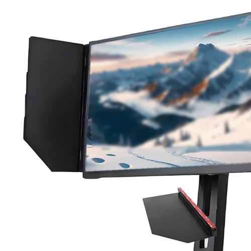 Monitorhaube Für Desktop-Computer, Seitenteil + Faltbare, Blendfreie Sonnenschutzhaube, 180°-Einstellwinkel, Für 24-27-Zoll-Laptops ,Left side (single) von WHRAOY