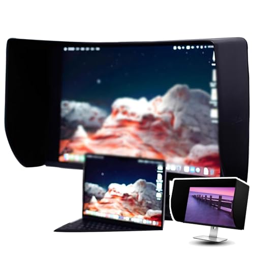 Verstellbarer Sonnenschutz Für Monitore (19–32 Zoll), Universelle Abdeckung + Abdeckung Aller Seiten, Lindert Ermüdung ,21/22in von WHRAOY