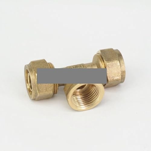 14x18mm IDxOD x 1/2" BSP Female PEX-AL-PEX Tube Tee Brass Compression Pipe Fitting Connector For Floor Heating von WHRLQXM