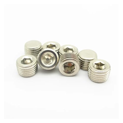 5PCS 1/4" BSP Male Thread Hex Socket End Cap Pipe Fitting Coupler Connector Adapter For Water Fuel Gas von WHRLQXM