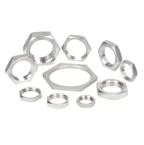 5pcs 1-1/2" BSPP Female 304 Stainless Steel Hex Lock Nuts von WHRLQXM