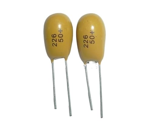 WHRLQXM 20pcs Tantalum Capacitor 22uF 50V 226 50V22uF DIP Radial von WHRLQXM