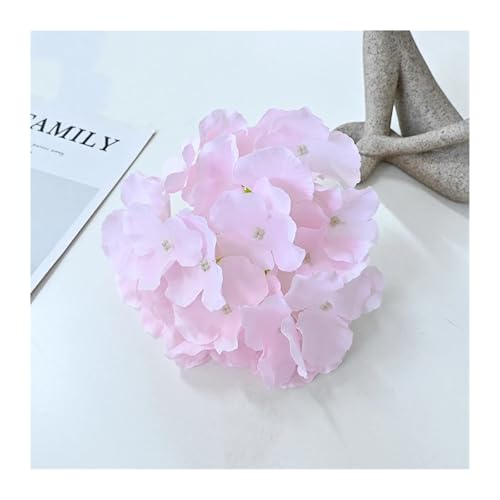 10 stücke Seide Hortensien Köpfe Künstliche Blumen Köpfe mit Stielen for Home Hochzeit Decor(Pink) von WHSDCZ