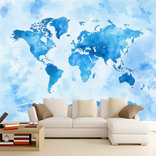 WHUOEUCO 3D Foto Tapete Blaue Aquarellkarte 250x175 cm Motivtapeten Wandbild Vlies Fototapete Poster Wandtapete, für Schlafzimmer Wohnzimmer TV-Hintergrund Wanddeko WHUOEUCO 3D Foto Tapete Blaue Aquarellkarte 250x175 cm Motivtapeten Wandbild Vlies Fototapete Poster Wandtapete, für Schlafzimmer Wohnzimmer TV-Hintergrund Wanddeko von WHUOEUCO