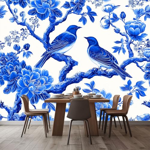 WHUOEUCO 3D Foto Tapete Blaue Blumen Spatz Vogel 300x210 cm Motivtapeten Wandbild Vlies Fototapete Poster Wandtapete, für Schlafzimmer Wohnzimmer TV-Hintergrund Wanddeko WHUOEUCO 3D Foto Tapete Blaue Blumen Spatz Vogel 300x210 cm Motivtapeten Wandbild Vlies Fototapete Poster Wandtapete, für Schlafzimmer Wohnzimmer TV-Hintergrund Wanddeko von WHUOEUCO