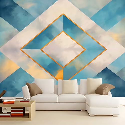 WHUOEUCO 3D Foto Tapete Blaue Geometrie 200x140 cm Motivtapeten Wandbild Vlies Fototapete Poster Wandtapete, für Schlafzimmer Wohnzimmer TV-Hintergrund Wanddeko WHUOEUCO 3D Foto Tapete Blaue Geometrie 200x140 cm Motivtapeten Wandbild Vlies Fototapete Poster Wandtapete, für Schlafzimmer Wohnzimmer TV-Hintergrund Wanddeko von WHUOEUCO