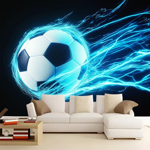WHUOEUCO 3D Foto Tapete Blauer Fußball 200x140 cm Motivtapeten Wandbild Vlies Fototapete Poster Wandtapete, für Schlafzimmer Wohnzimmer TV-Hintergrund Wanddeko WHUOEUCO 3D Foto Tapete Blauer Fußball 200x140 cm Motivtapeten Wandbild Vlies Fototapete Poster Wandtapete, für Schlafzimmer Wohnzimmer TV-Hintergrund Wanddeko von WHUOEUCO
