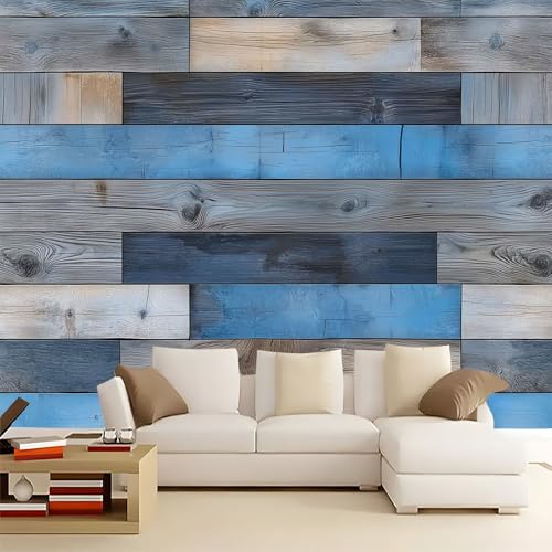 WHUOEUCO 3D Foto Tapete Blaugraue Holzmaserung 400x280 cm Motivtapeten Wandbild Vlies Fototapete Poster Wandtapete, für Schlafzimmer Wohnzimmer TV-Hintergrund Wanddeko WHUOEUCO 3D Foto Tapete Blaugraue Holzmaserung 400x280 cm Motivtapeten Wandbild Vlies Fototapete Poster Wandtapete, für Schlafzimmer Wohnzimmer TV-Hintergrund Wanddeko von WHUOEUCO